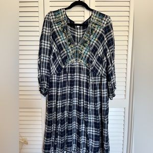 Westport 1962 Plaid Embroidered Dress